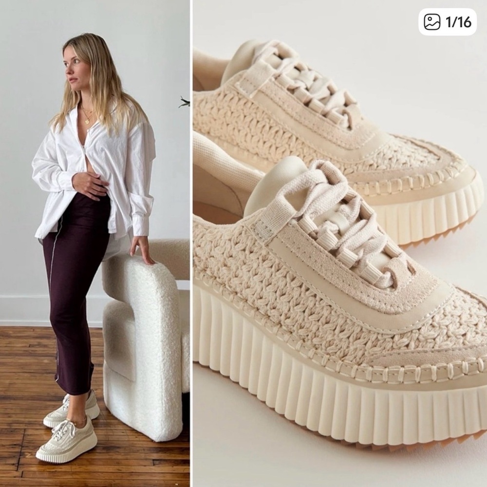 Dolce Vita Dolem Women's Cream Woven Sneakers